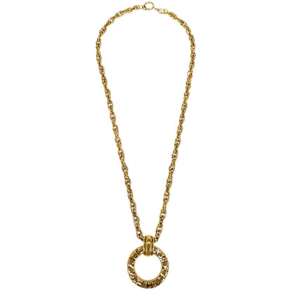 Chanel Gold Chain Pendant Necklace Medallion 3765