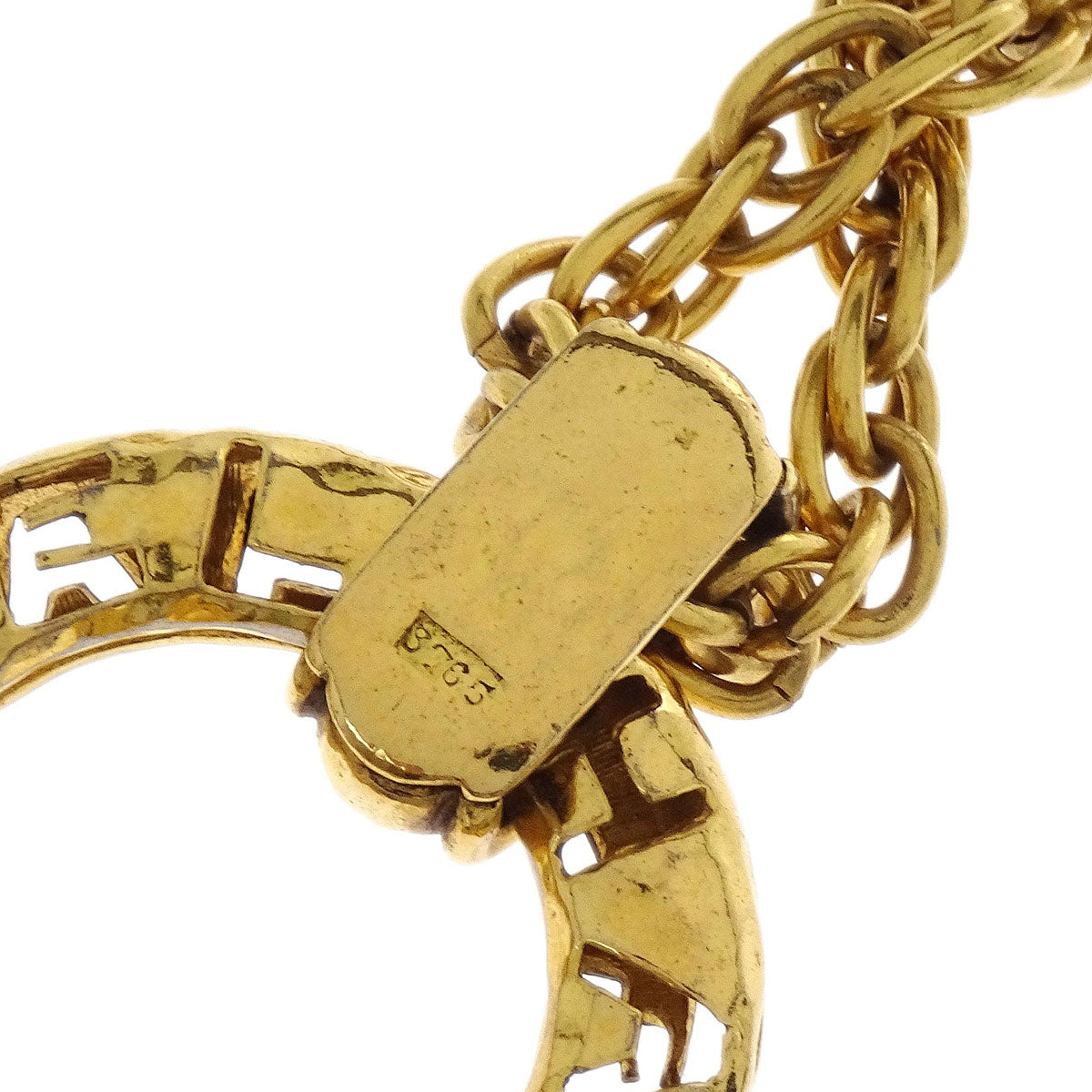 Chanel Gold Chain Pendant Necklace Medallion 3765