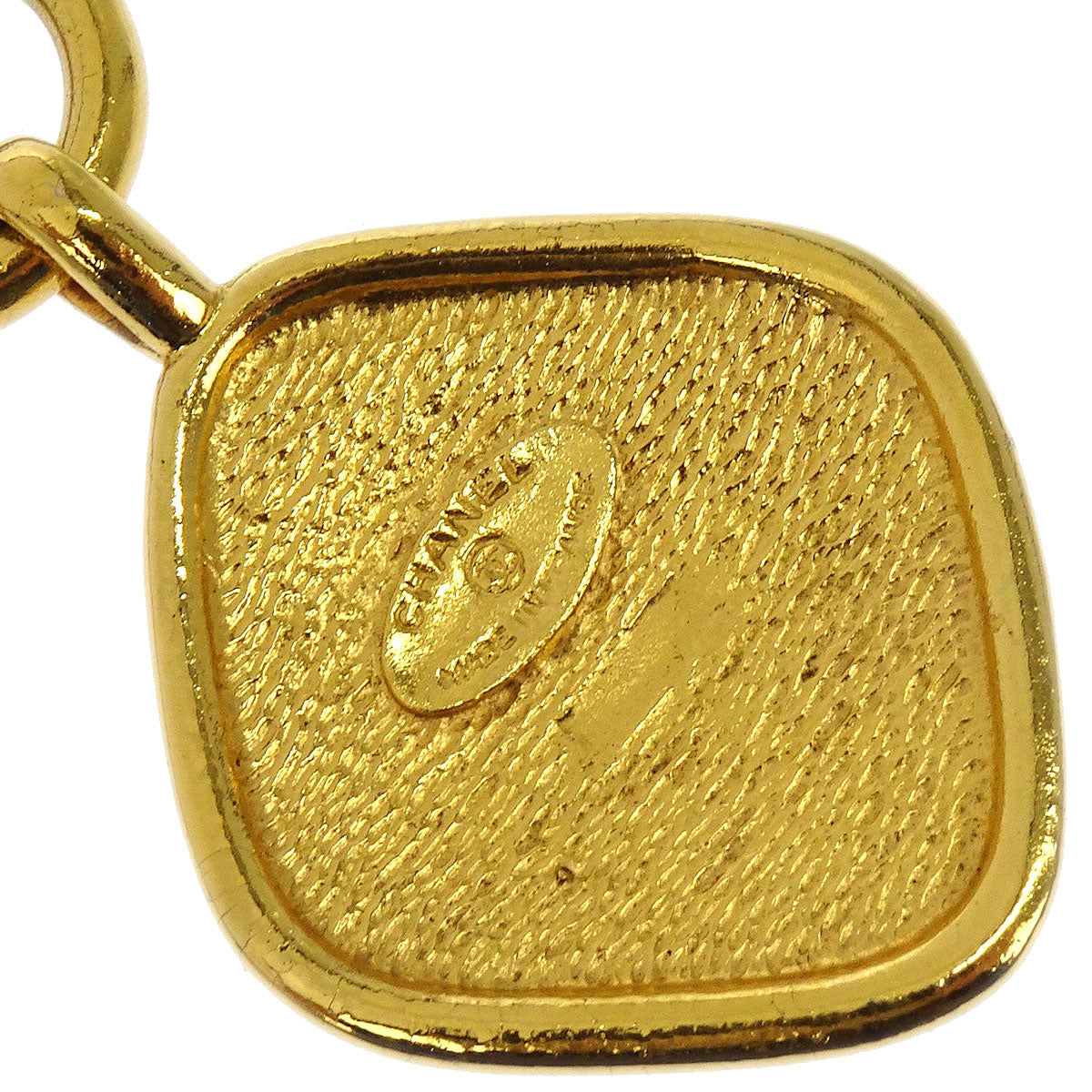 Chanel Rhombus Chain Pendant Necklace Gold