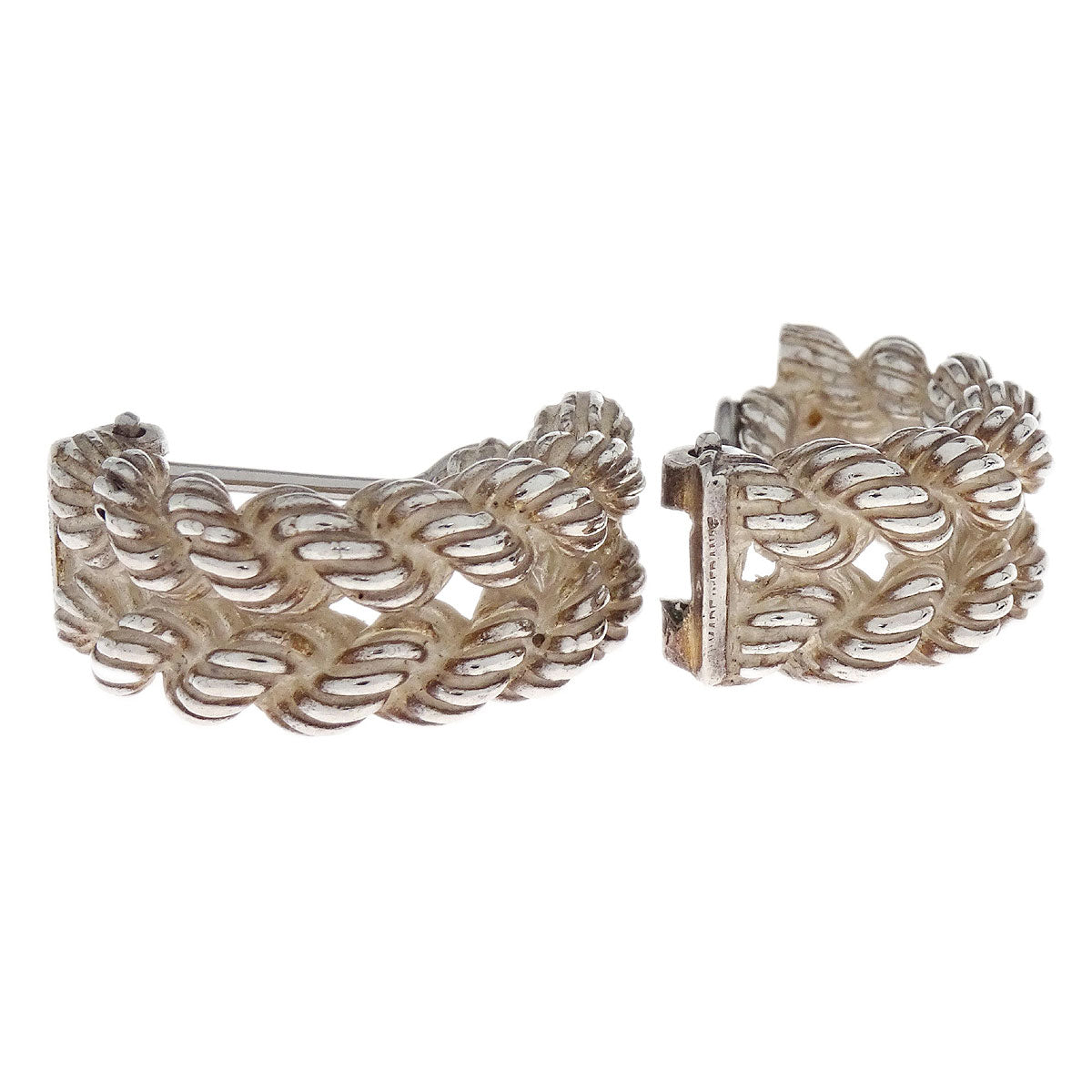 Hermes Clip-On Earrings Hoop SV925 Silver