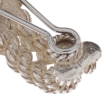 Hermes Clip-On Earrings Hoop SV925 Silver