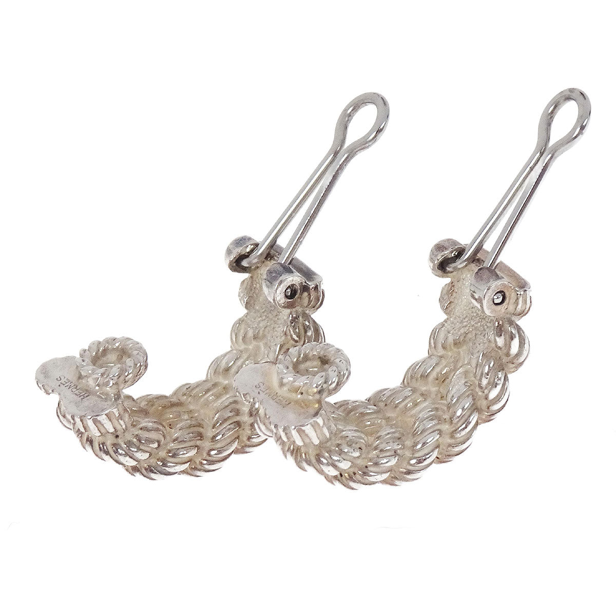 Hermes Clip-On Earrings Hoop SV925 Silver