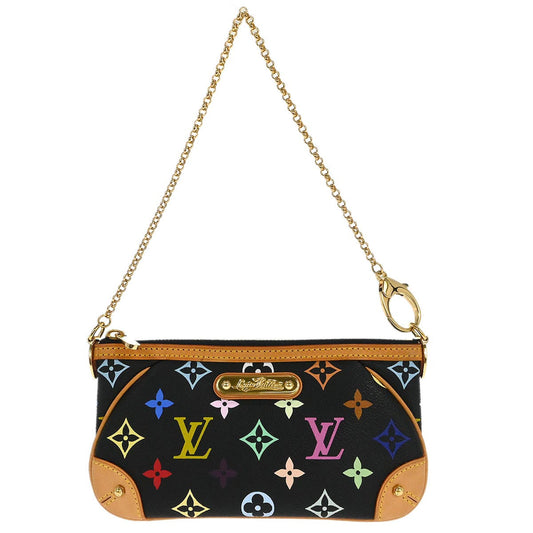 Louis Vuitton Black Multicolor Pochette Milla MM Handbag M60097