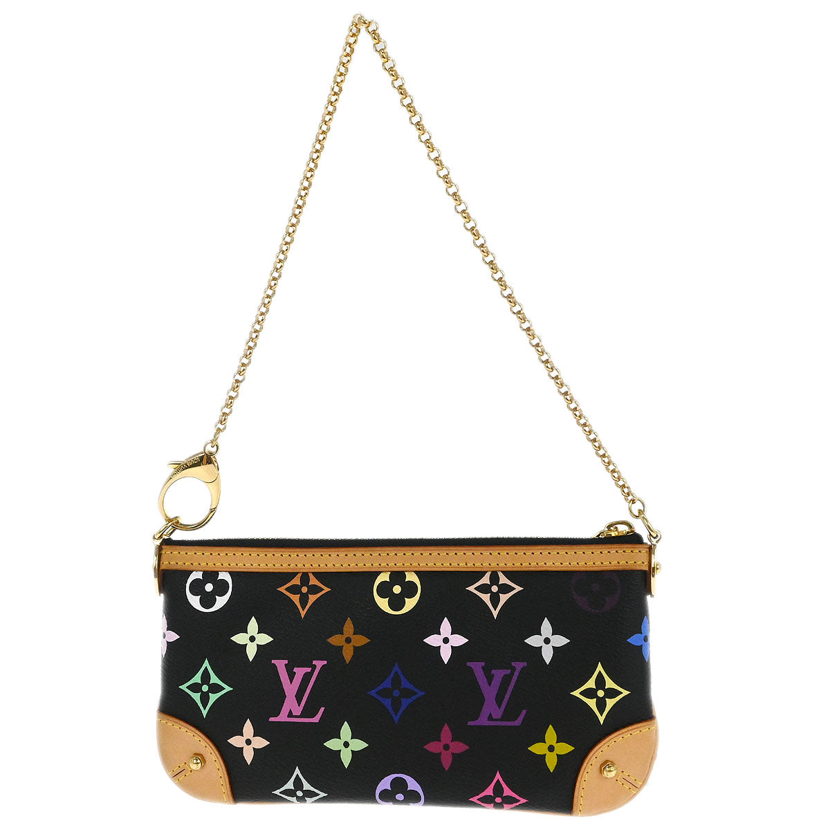 Louis Vuitton Black Multicolor Pochette Milla MM Handbag M60097