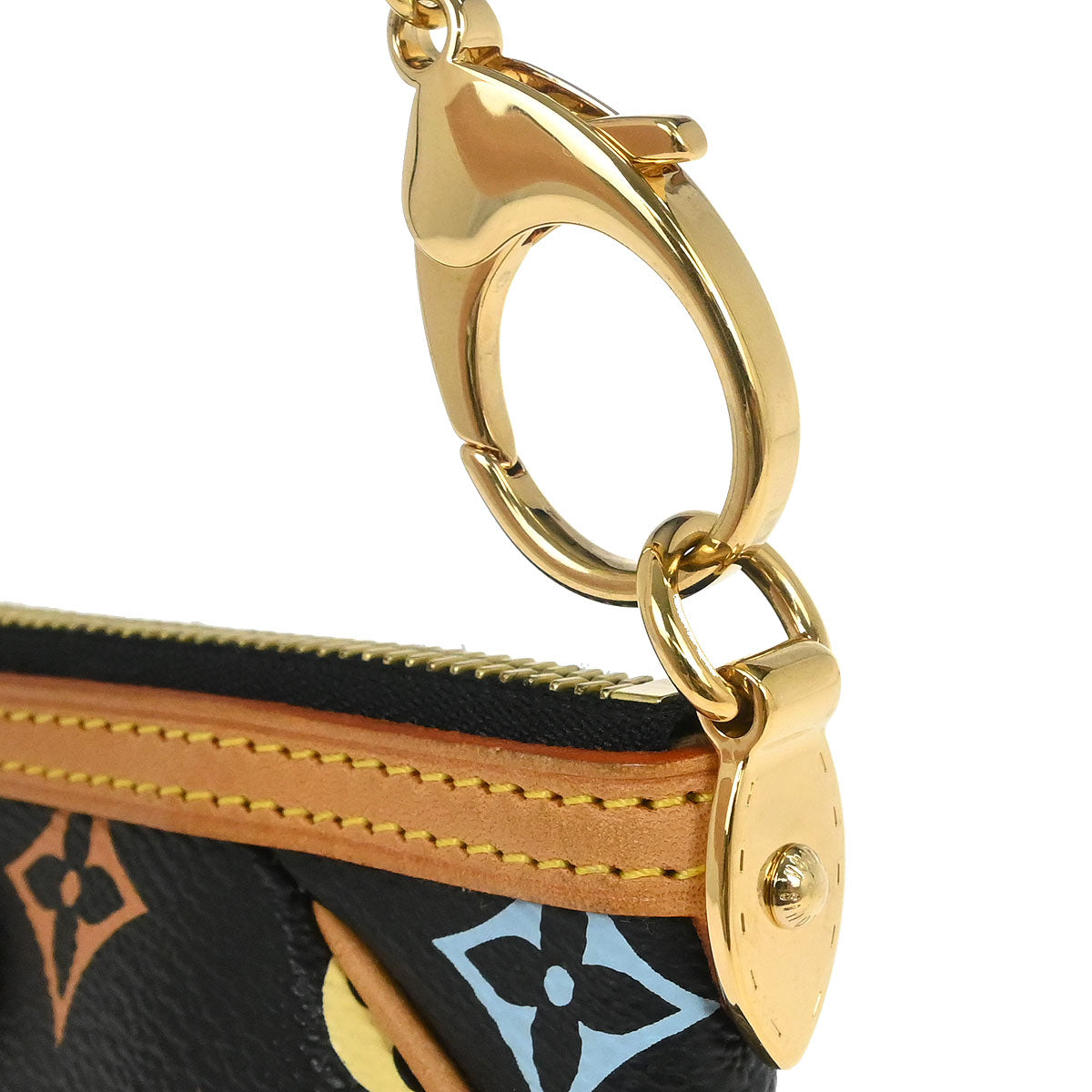 Louis Vuitton Black Multicolor Pochette Milla MM Handbag M60097