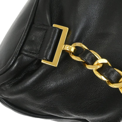 Chanel 1994-1996 Black Lambskin Drawstring Backpack