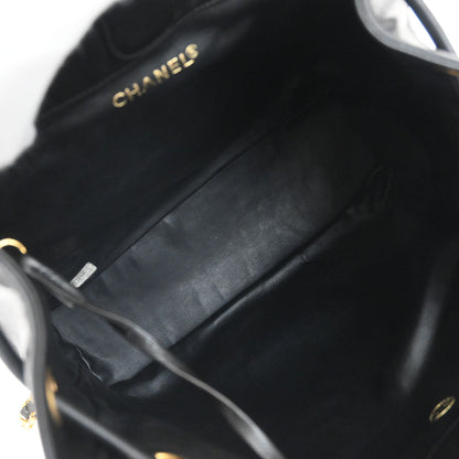 Chanel 1994-1996 Black Lambskin Drawstring Backpack