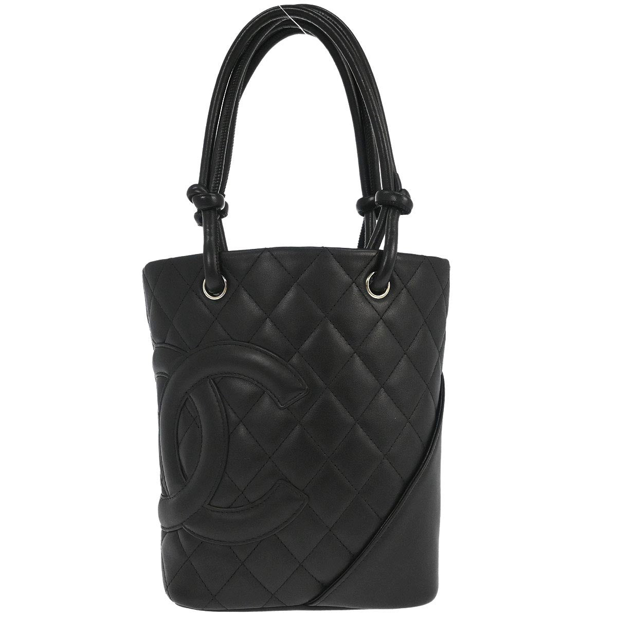 Chanel 2005-2006 Black Calfskin Cambon Ligne Tote Handbag