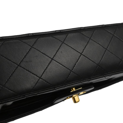 Chanel Black Lambskin Small Classic Double Flap Shoulder Bag