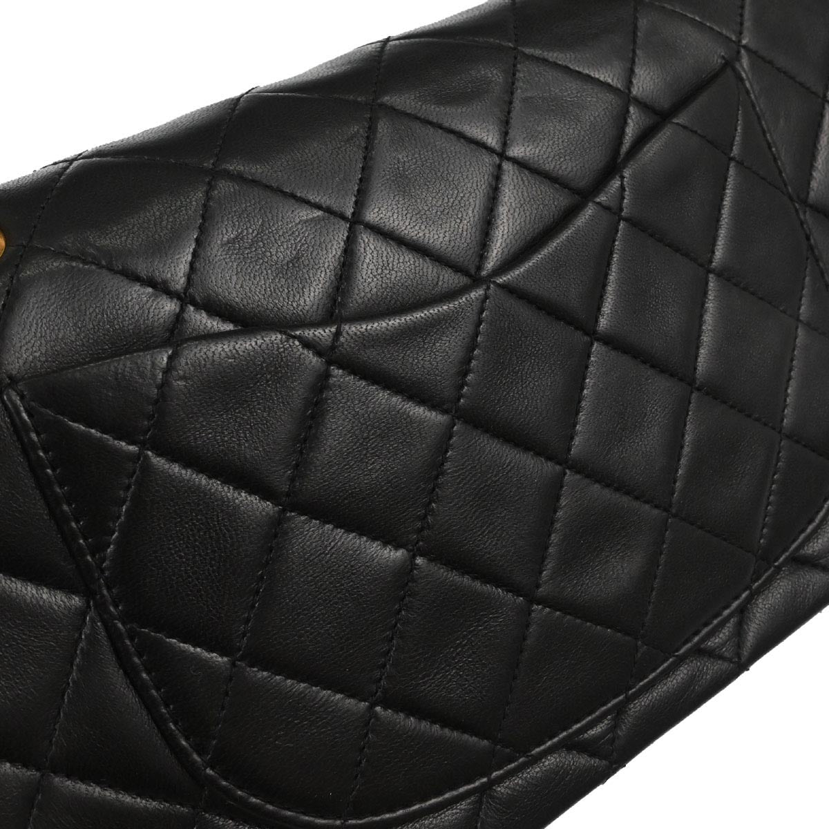 Chanel Black Lambskin Small Classic Double Flap Shoulder Bag