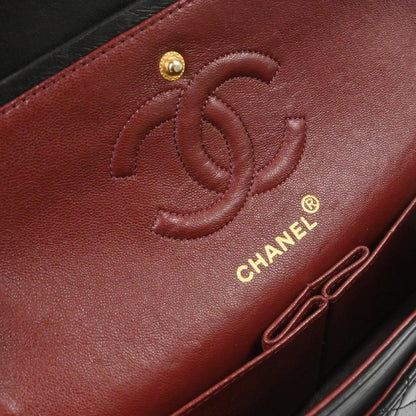 Chanel Black Lambskin Small Classic Double Flap Shoulder Bag