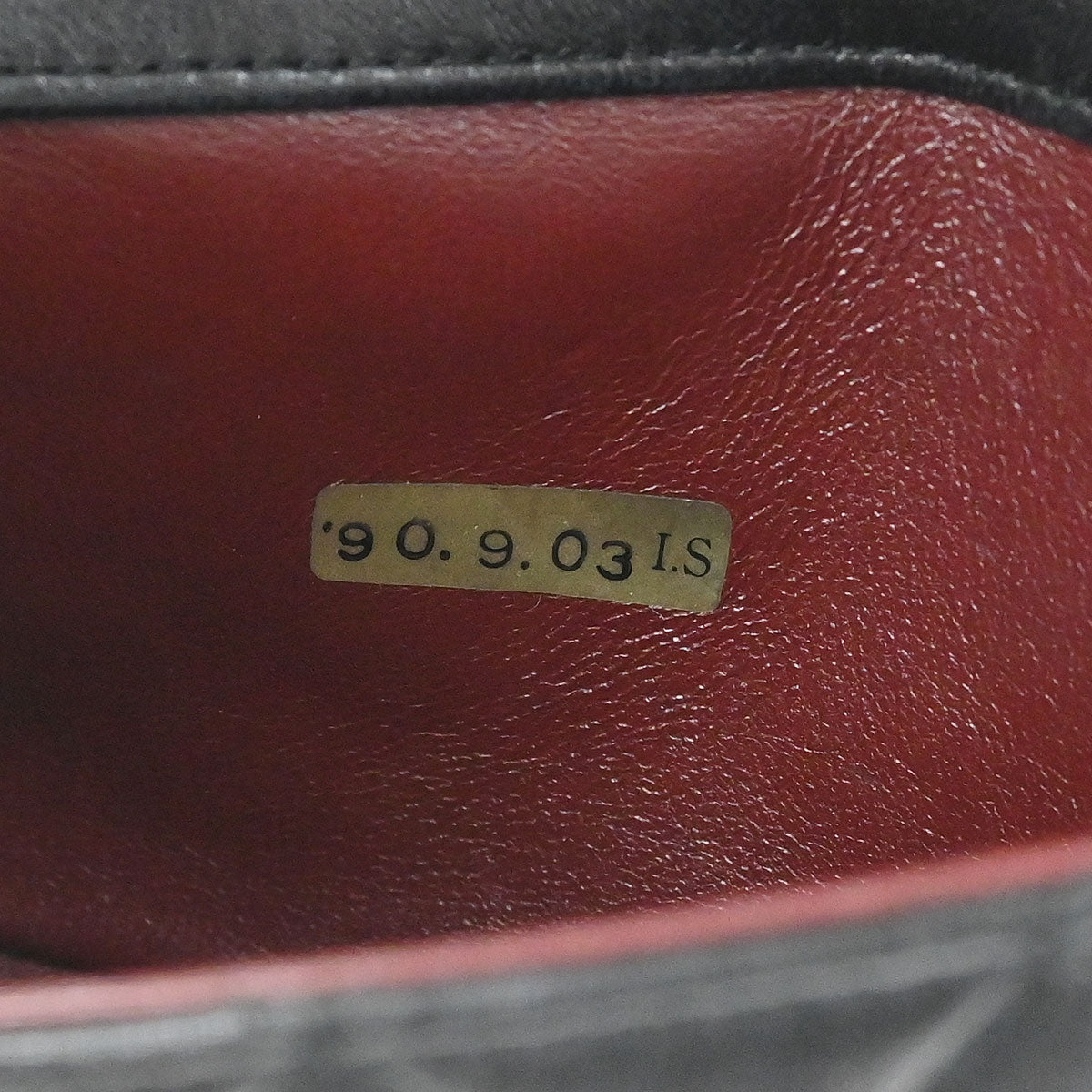 Chanel 1989-1991 Black Lambskin Straight Flap Shoulder Bag