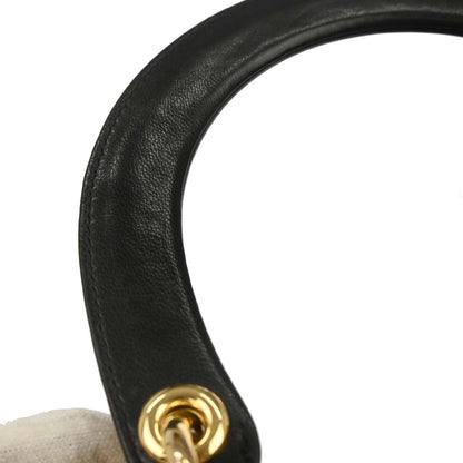 Christian Dior Black Lambskin Lady Dior Cannage 2way Shoulder Handbag