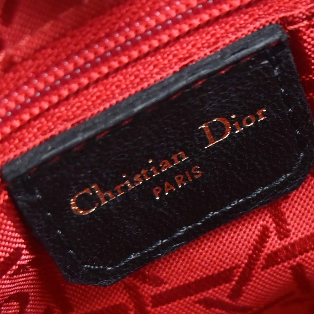 Christian Dior Black Lambskin Lady Dior Cannage 2way Shoulder Handbag