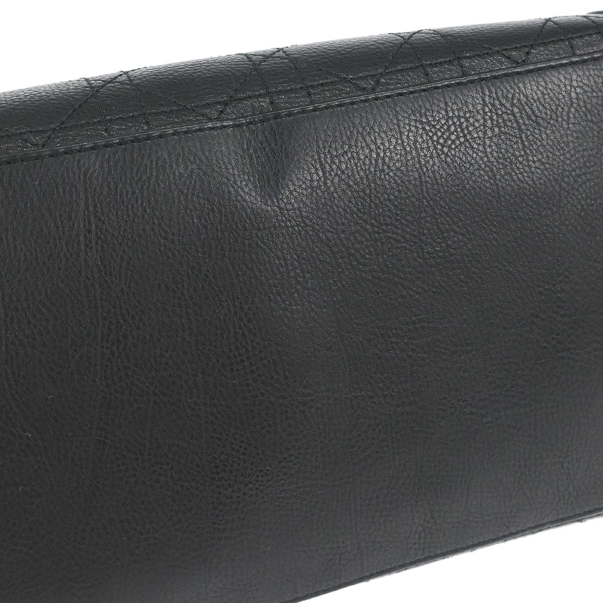 Christian Dior Black Lambskin Cannage Tote Handbag