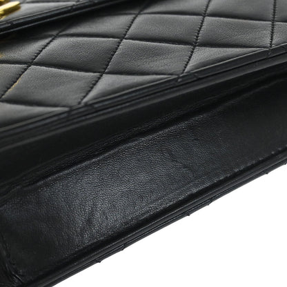 Chanel Black Lambskin 2way Shoulder Handbag