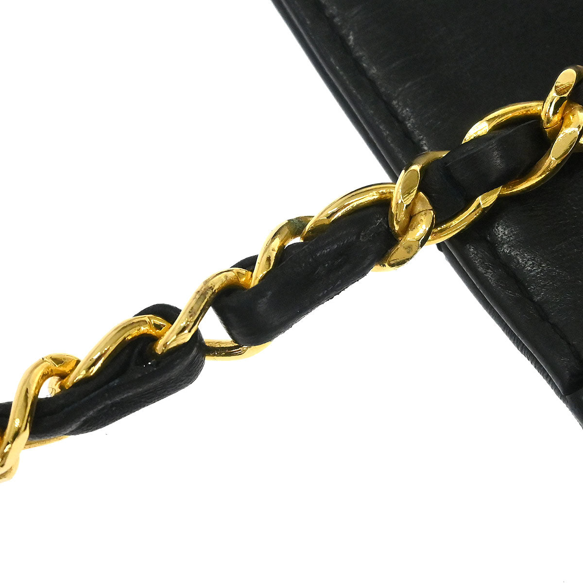 Chanel Black Lambskin 2way Shoulder Handbag