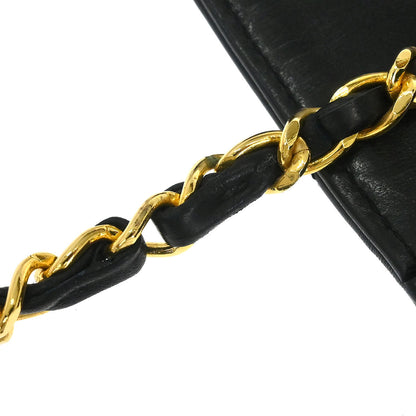 Chanel Black Lambskin 2way Shoulder Handbag