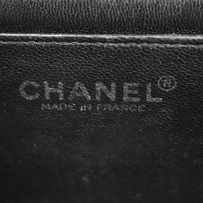 Chanel 2000-2002 Black Caviar Skin Mini Classic Square Flap Bag 17