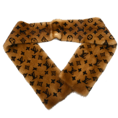 Louis Vuitton * Monogram Mink Shawl Stole M72245