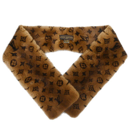 Louis Vuitton * Monogram Mink Shawl Stole M72245