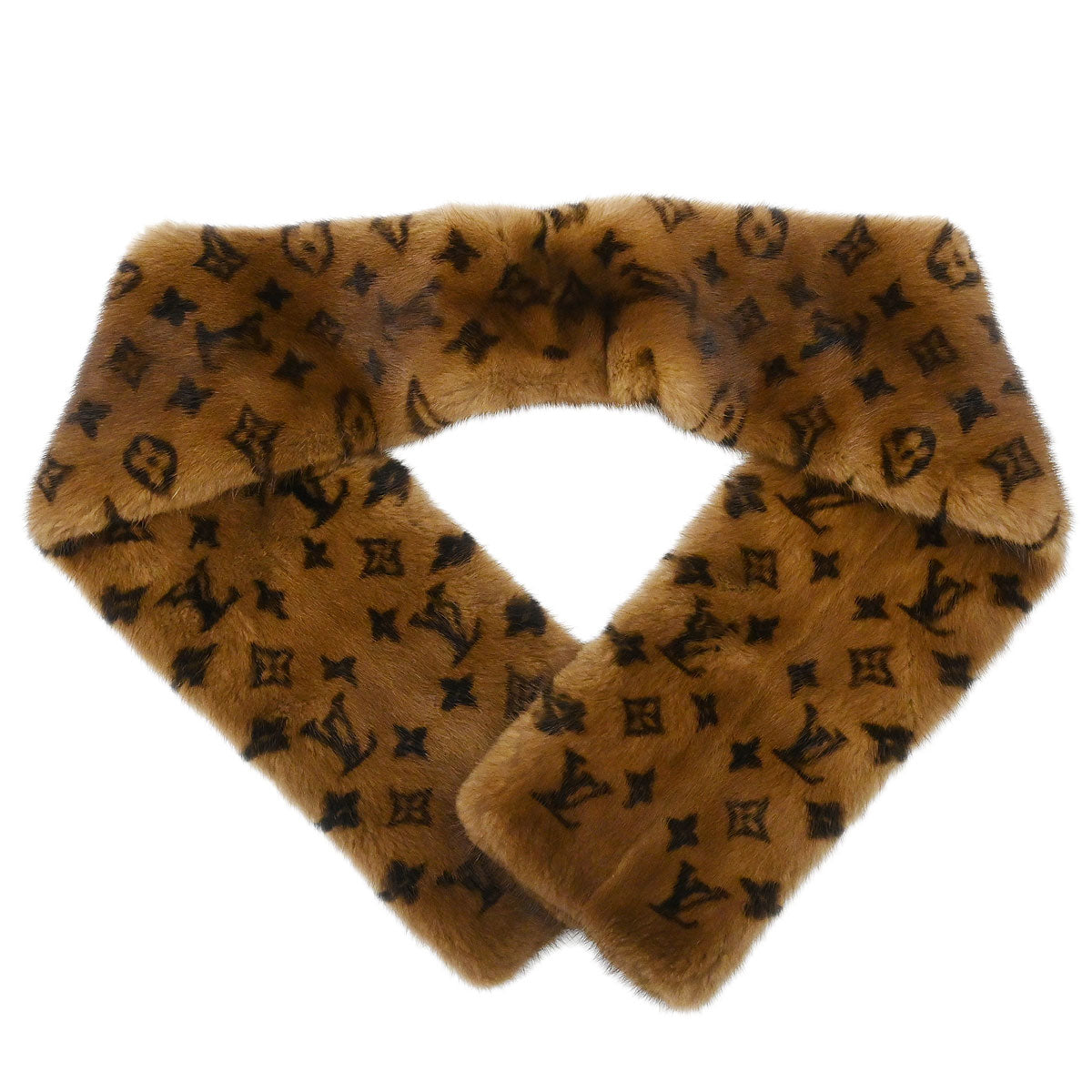 Louis Vuitton * Monogram Mink Shawl Stole M72245