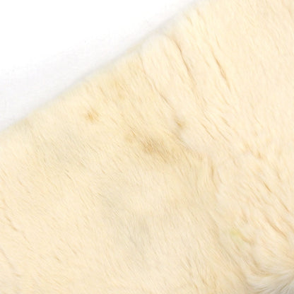 Chanel * Lapin Fur Scarf Ivory Small Good