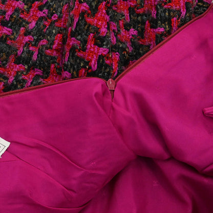 Chanel Setup Suit Collarless Jacket Skirt Pink #40