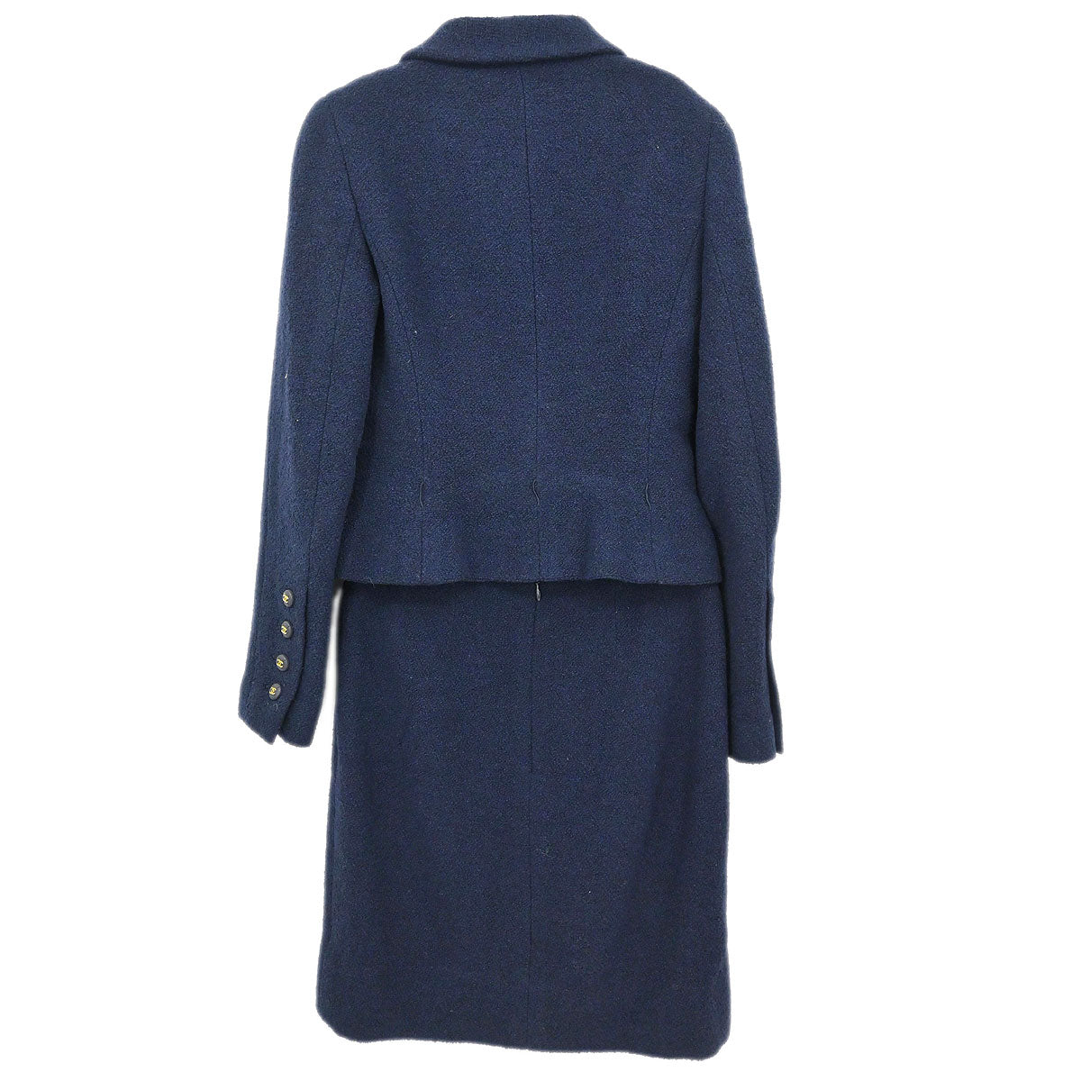 Chanel 1995 Setup Suit Jacket Skirt Navy #36