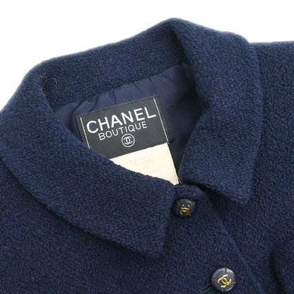 Chanel 1995 Setup Suit Jacket Skirt Navy #36