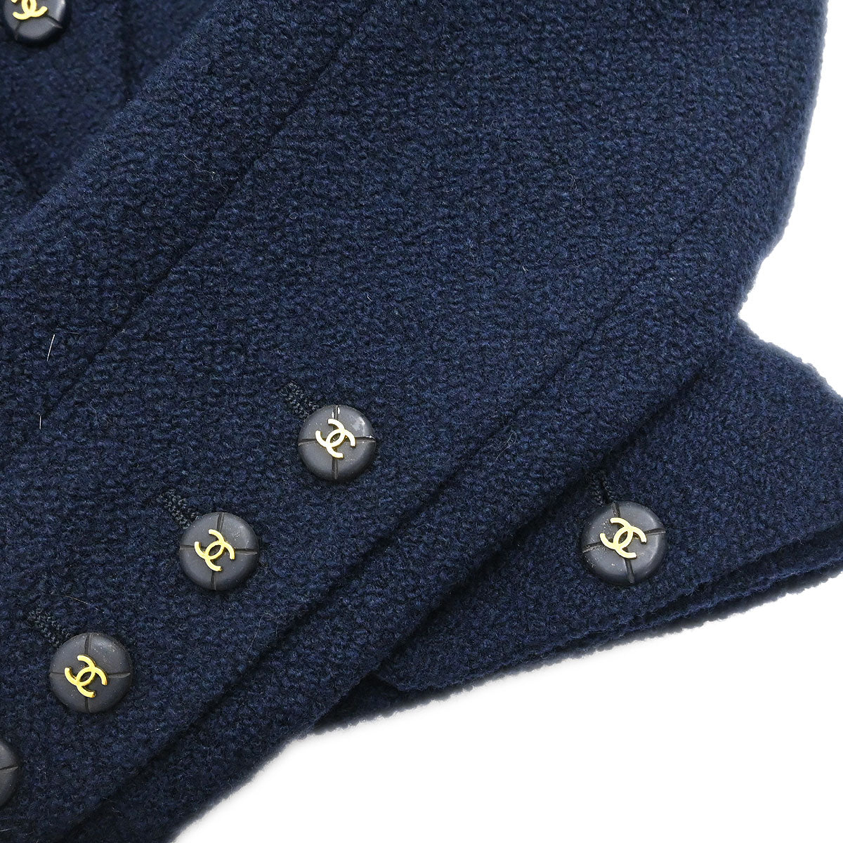 Chanel 1995 Setup Suit Jacket Skirt Navy #36