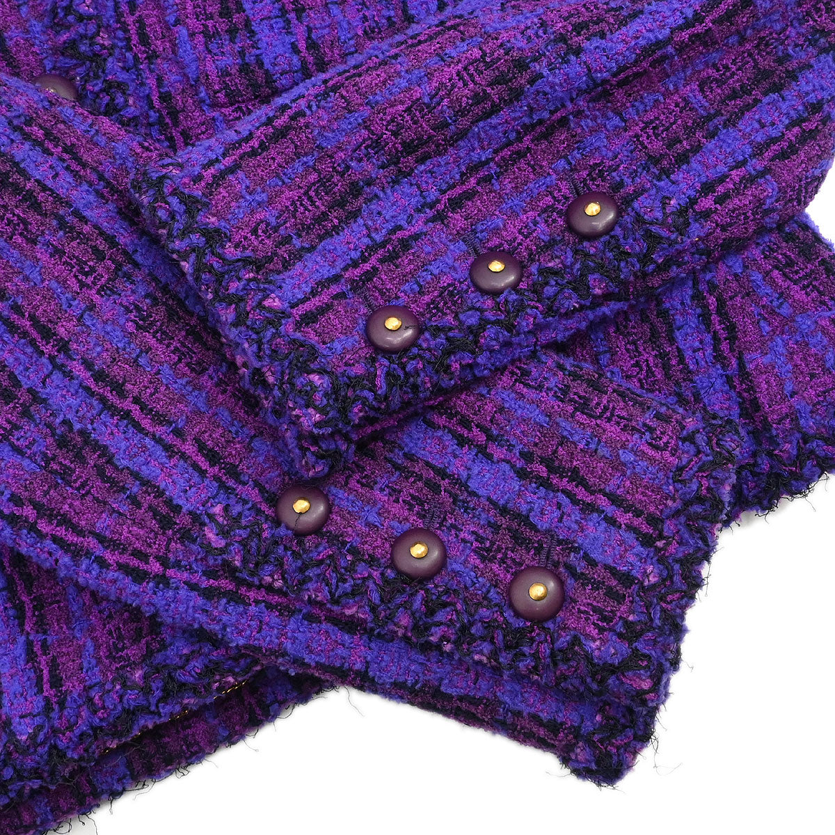 Chanel 1995 Setup Suit Jacket Skirt Purple #40