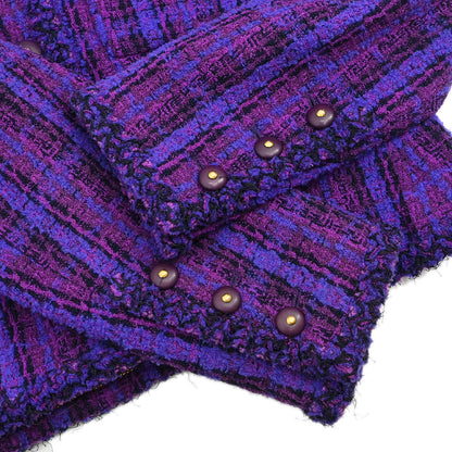 Chanel 1995 Setup Suit Jacket Skirt Purple #40