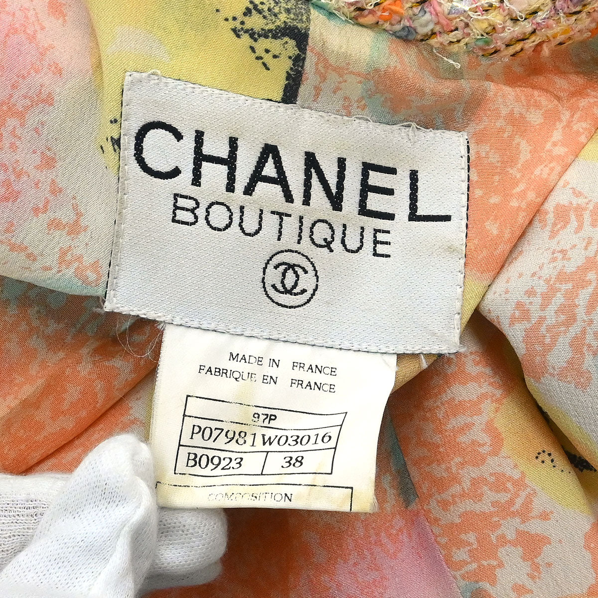 Chanel 1997 Single Breasted Coat Pink #38