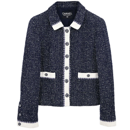 Chanel Tweed Jacket Navy