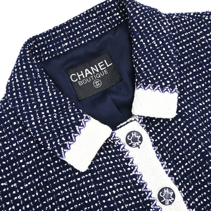Chanel Tweed Jacket Navy