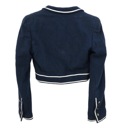 Chanel 1995 Single Breasted Jacket Navy #38
