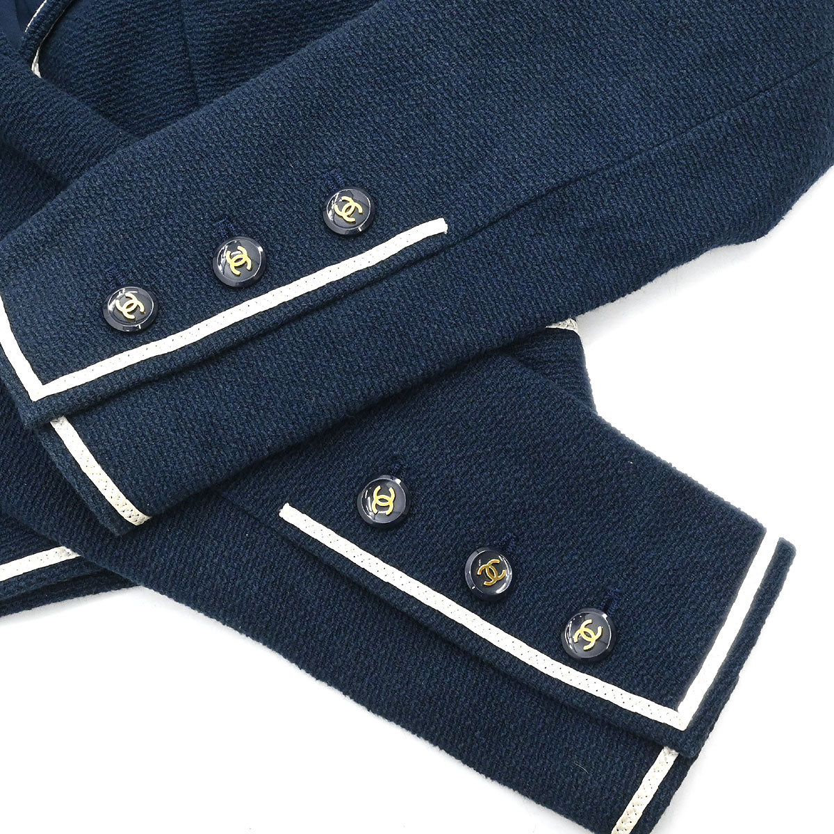 Chanel 1995 Single Breasted Jacket Navy #38