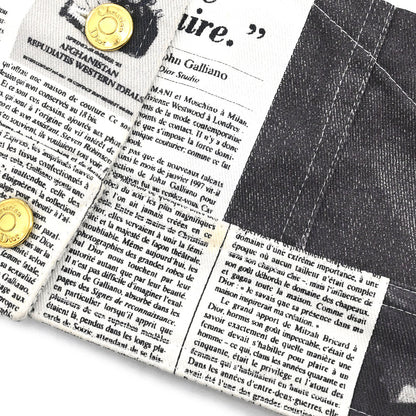 Christian Dior 2000 Single Breasted Jacket Newspaper White #40