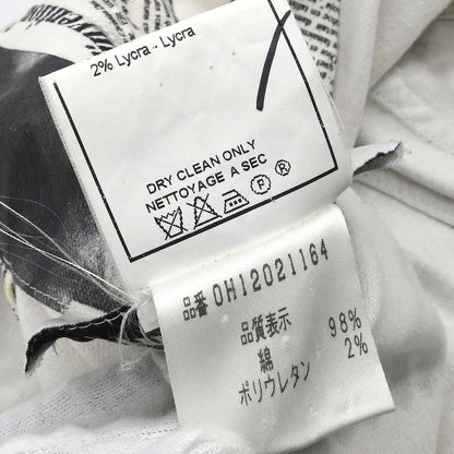 Christian Dior 2000 Single Breasted Jacket Newspaper White #40