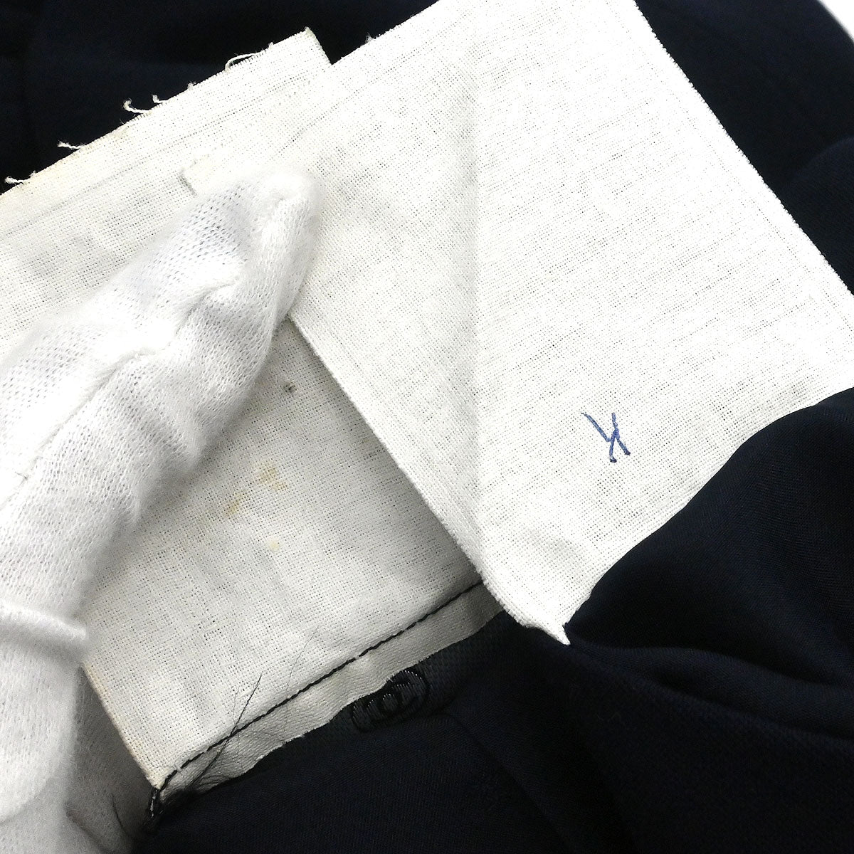 Chanel Setup Suit Jacket Skirt Navy 27 #36