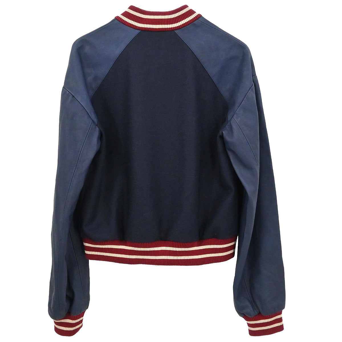 Chanel 2004 Sport Line Spring Letterman Bomber Jacket Navy #38