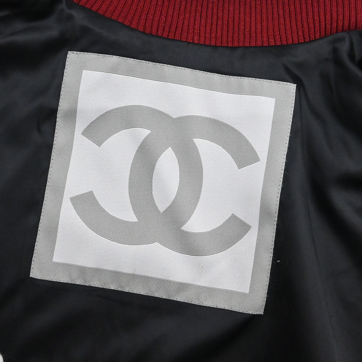 Chanel 2004 Sport Line Spring Letterman Bomber Jacket Navy #38