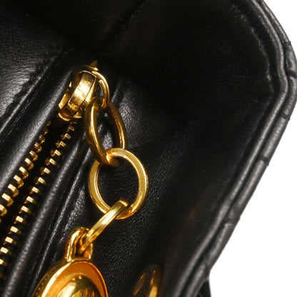 Christian Dior Black Lambskin Medium Lady Dior Cannage 2way Shoulder Handbag