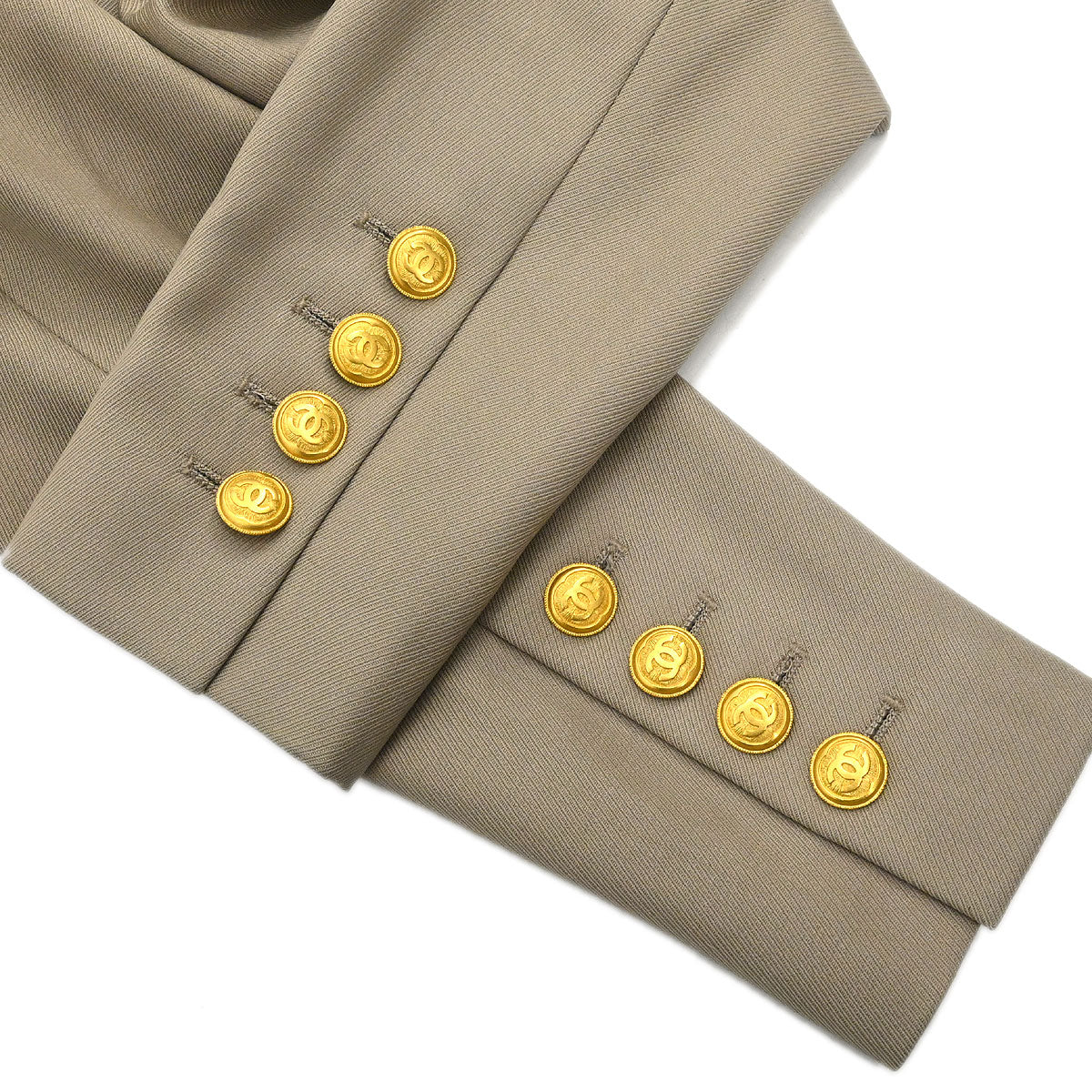 Chanel 1996 Double Breasted Jacket Beige #36