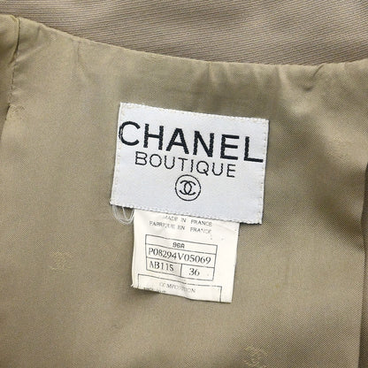 Chanel 1996 Double Breasted Jacket Beige #36
