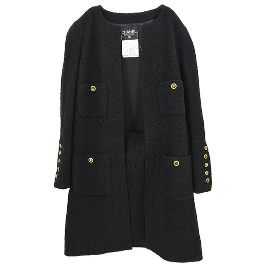 Chanel 1994 Setup Suit Jacket Skirt Black #42