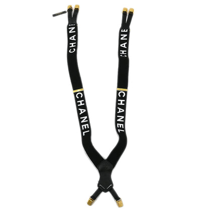 Chanel Black Suspenders Small Good