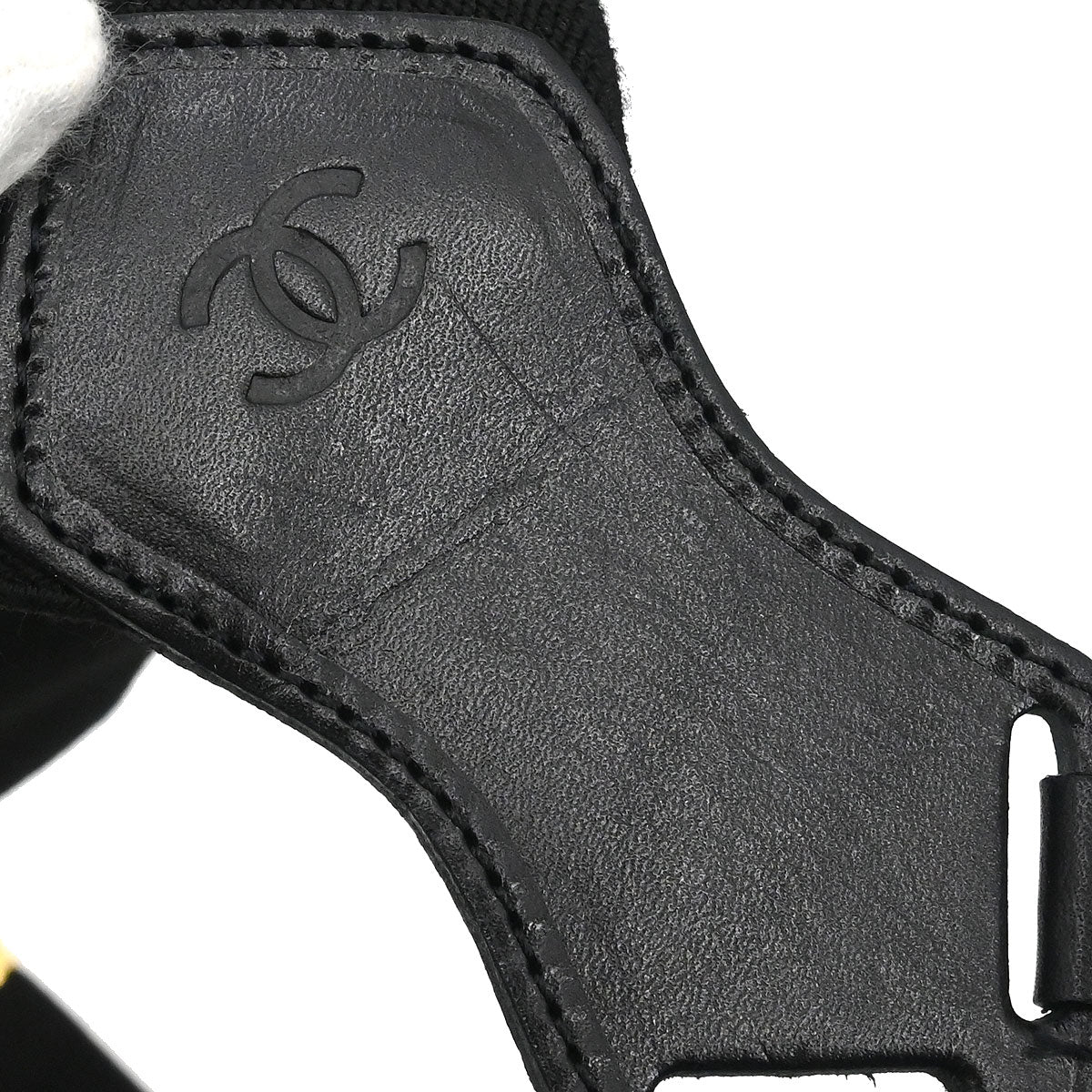 Chanel Black Suspenders Small Good