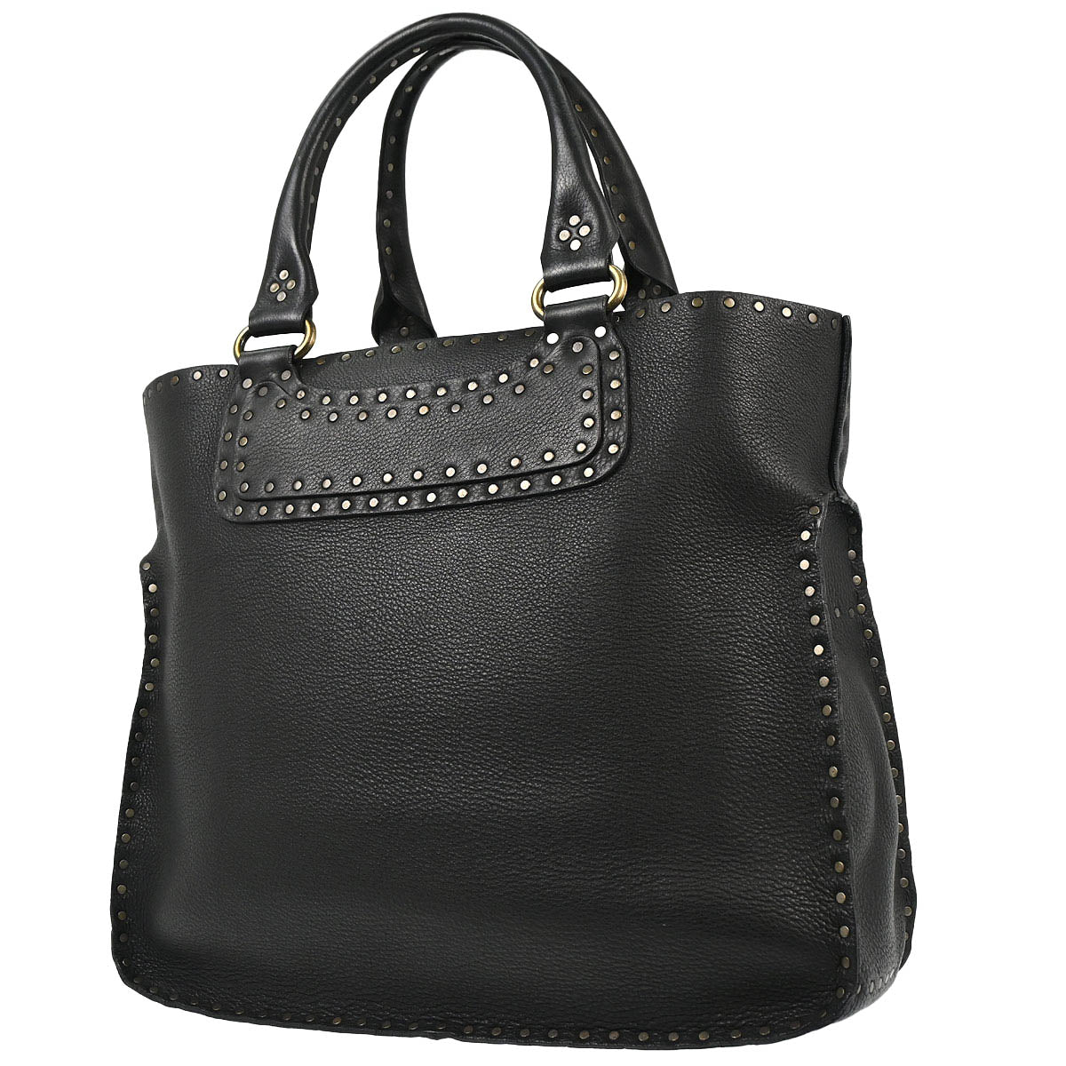 Celine Black Leather Boogie Tote Bag Handbag